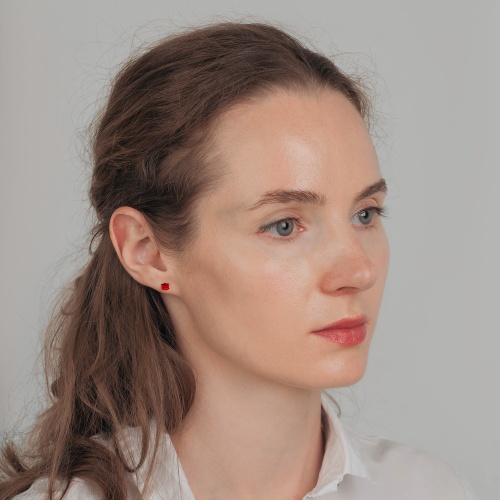 Пусеты Fiore Luna  Siam, SWE2127/1 SI S фото 2